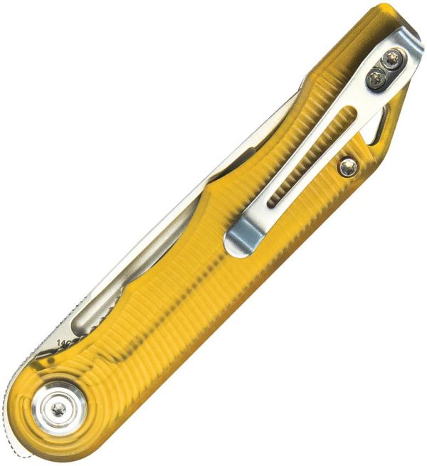 Kubey Mizo Linerlock Folding Knife - Ultem Handle