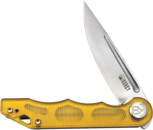 Kubey Mizo Linerlock Folding Knife - Ultem Handle