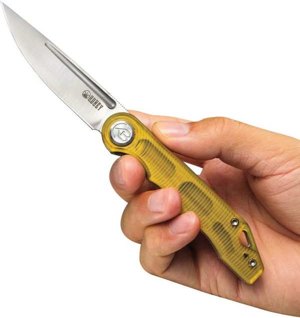 Kubey Mizo Linerlock Folding Knife - Ultem Handle