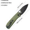 Kubey Hyde Linerlock OD Green G10 Folding Knife