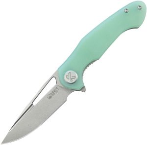 Kubey Dugu Linerlock Jade G10 Stonewash