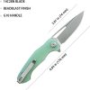 Kubey Dugu Linerlock Jade G10 Stonewash