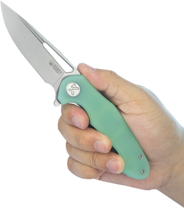 Kubey Dugu Linerlock Jade G10 Stonewash