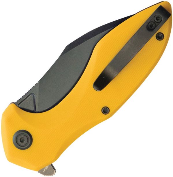 Kubey Noble Linerlock Black Yellow G10