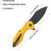 Kubey Noble Linerlock Black Yellow G10