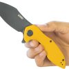Kubey Noble Linerlock Black Yellow G10