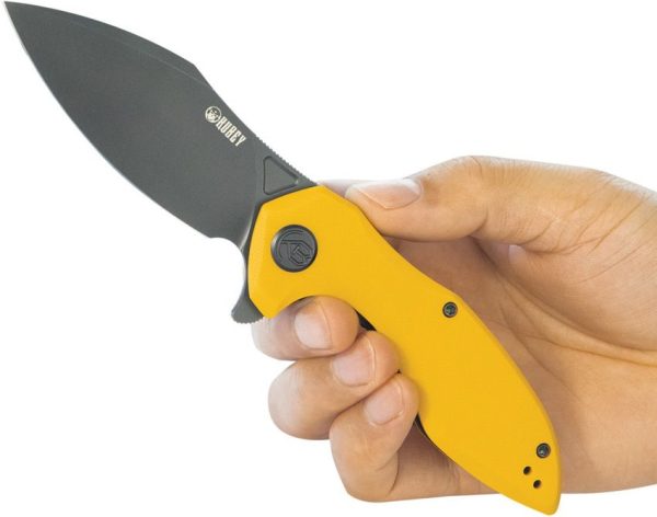 Kubey Noble Linerlock Black Yellow G10