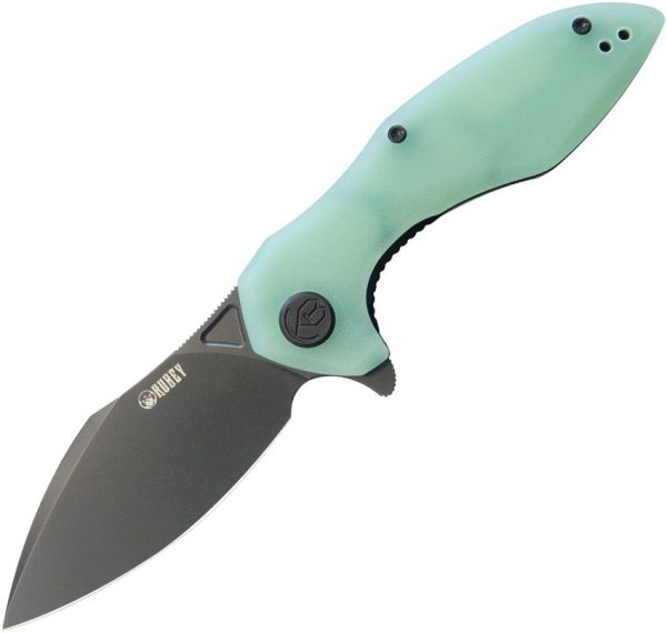 KUB236Q.jpg Kubey Noble Linerlock Jade Black Stonewash