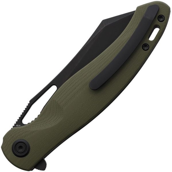 Kubey Drake Linerlock Green G10 AUS-10A