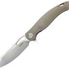 Kubey Drake Linerlock Tan G10 Bead Blast