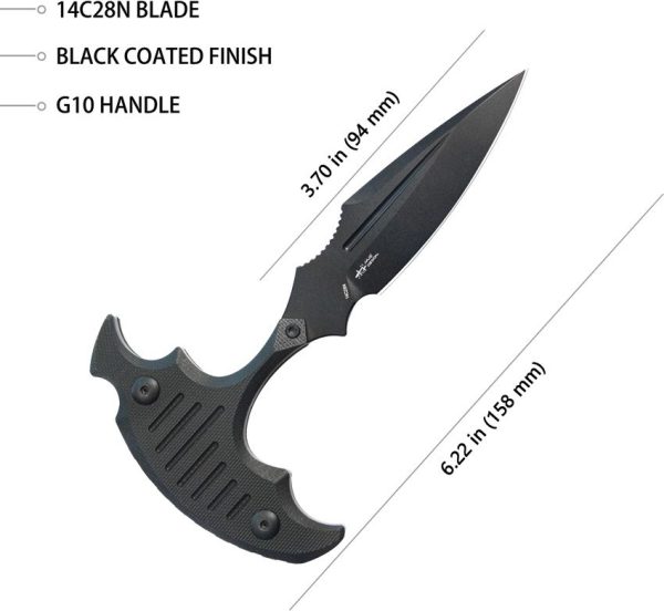 Kubey Medusa Push Dagger Black Stonewash