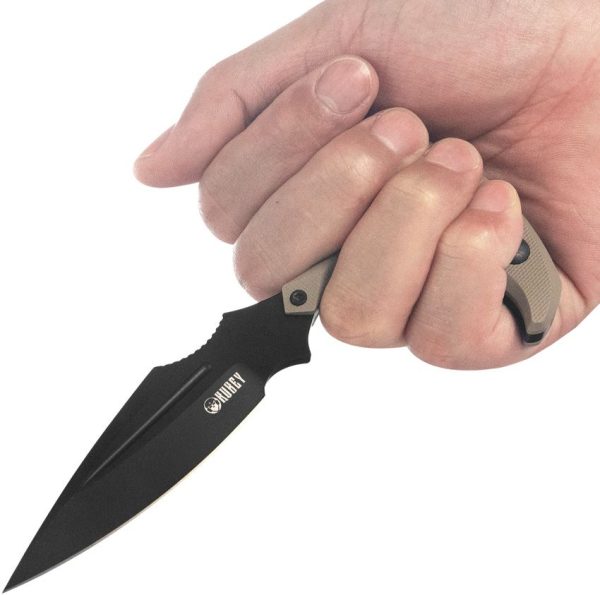Kubey Medusa Push Dagger Tan G10 - 3.7 inch Blade