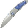 KB Knives Vertigo Framelock Folding Knife 3.13" S35VN Stonewash Wharncliffe