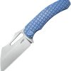 Kubey Sylow Framelock Blue Titanium - Wharncliffe