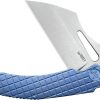 Kubey Sylow Framelock Blue Titanium - Wharncliffe