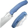 Kubey Sylow Framelock Blue Titanium - Wharncliffe