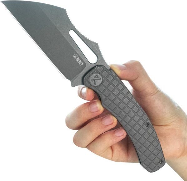 Kubey Sylow Framelock Dark Stonewash Titanium