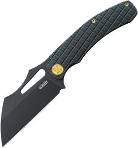 Kubey Sylow Framelock Black Titanium - Wharncliffe