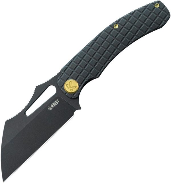 Kubey Sylow Framelock Black Titanium - Wharncliffe