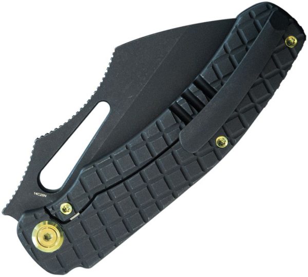 Kubey Sylow Framelock Black Titanium - Wharncliffe