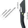 Kubey Sylow Framelock Black Titanium - Wharncliffe