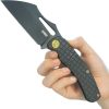 Kubey Sylow Framelock Black Titanium - Wharncliffe