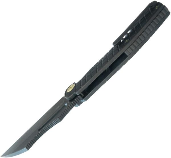 Kubey Sylow Framelock Black Titanium - Wharncliffe