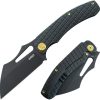 Kubey Sylow Framelock Black Titanium - Wharncliffe