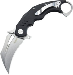 Kubey Wrath Karambit Linerlock Black G10