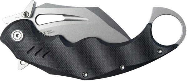 Kubey Wrath Karambit Linerlock Black G10