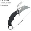 Kubey Wrath Karambit Linerlock Black G10