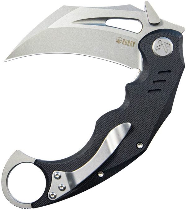 Kubey Wrath Karambit Linerlock Black G10
