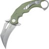 Kubey Wrath Karambit Linerlock - Green G10