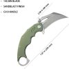 Kubey Wrath Karambit Linerlock - Green G10