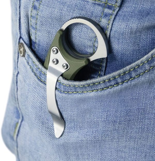 Kubey Wrath Karambit Linerlock - Green G10