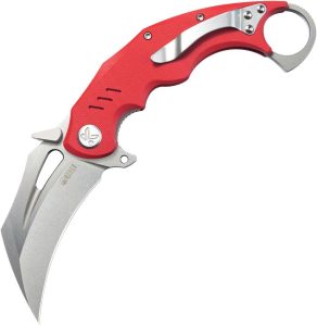 Kubey Wrath Karambit Linerlock - Red G10