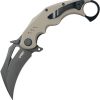 KUB261G.jpg Kubey Wrath Karambit Linerlock - Black/Tan