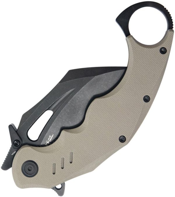 KUB261G_add_01.jpg Kubey Wrath Karambit Linerlock - Black/Tan