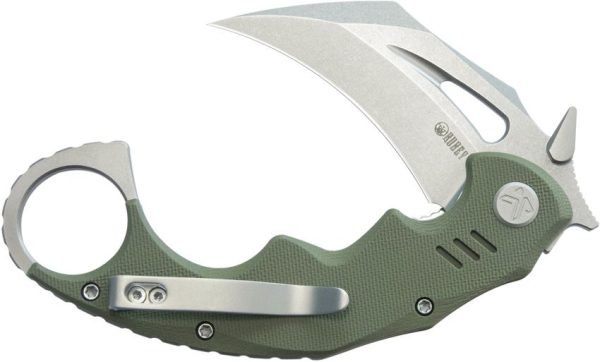 Kubey Mini Wrath Karambit - OD Green G10