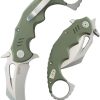 Kubey Mini Wrath Karambit - OD Green G10