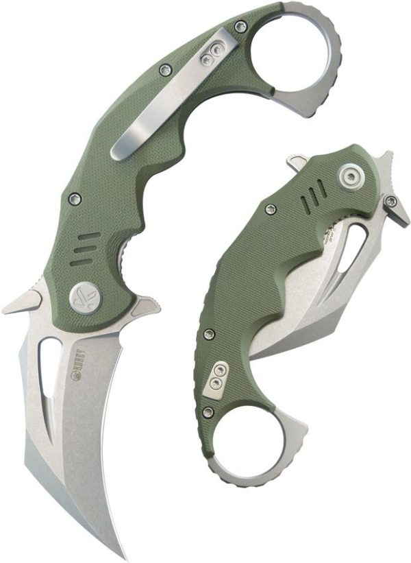 Kubey Mini Wrath Karambit - OD Green G10