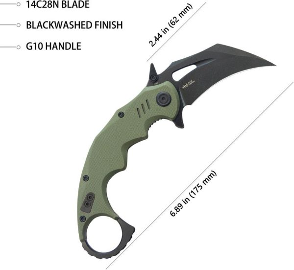 Kubey Mini Wrath Karambit - OD/Black