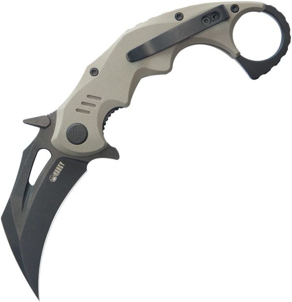 KUB262G.jpg Kubey Mini Wrath Karambit Linerlock - Tan G10