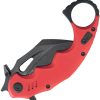 Kubey Mini Wrath Karambit Linerlock - Red G10