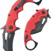 Kubey Mini Wrath Karambit Linerlock - Red G10