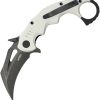 KUB262I.jpg Kubey Mini Wrath Karambit Linerlock - White G10