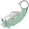 Kubey Mini Wrath Karambit Linerlock - Jade G10 Satin