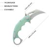 Kubey Mini Wrath Karambit Linerlock - Jade G10 Satin