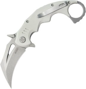Kubey Mini Wrath Karambit Linerlock - White Stonewash