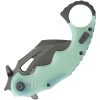 Kubey Mini Wrath Karambit Linerlock - Jade Black Oxide